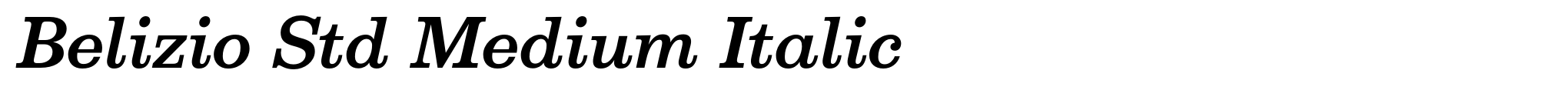 Belizio Std Medium Italic image
